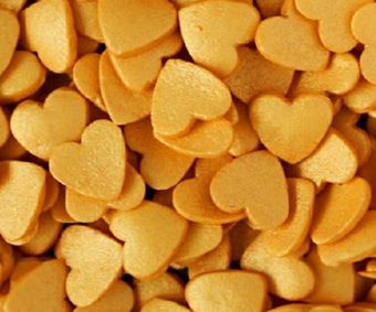 Picture of GOLD SUGAR HEARTS EDIBLE SPRINKLES X 50G
